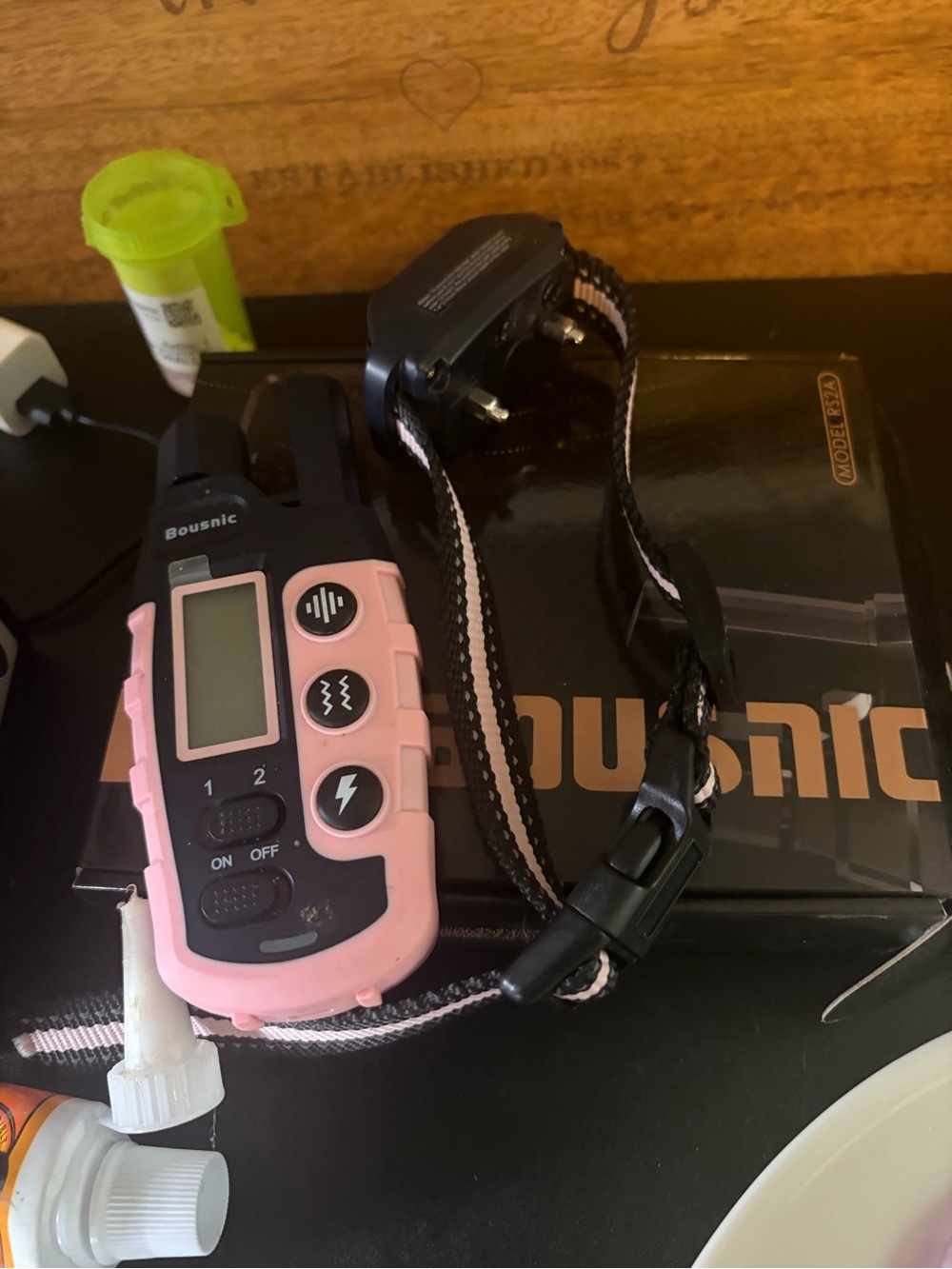 Pink Remote Dog Training Collar - Rechargeable Portable Trainer